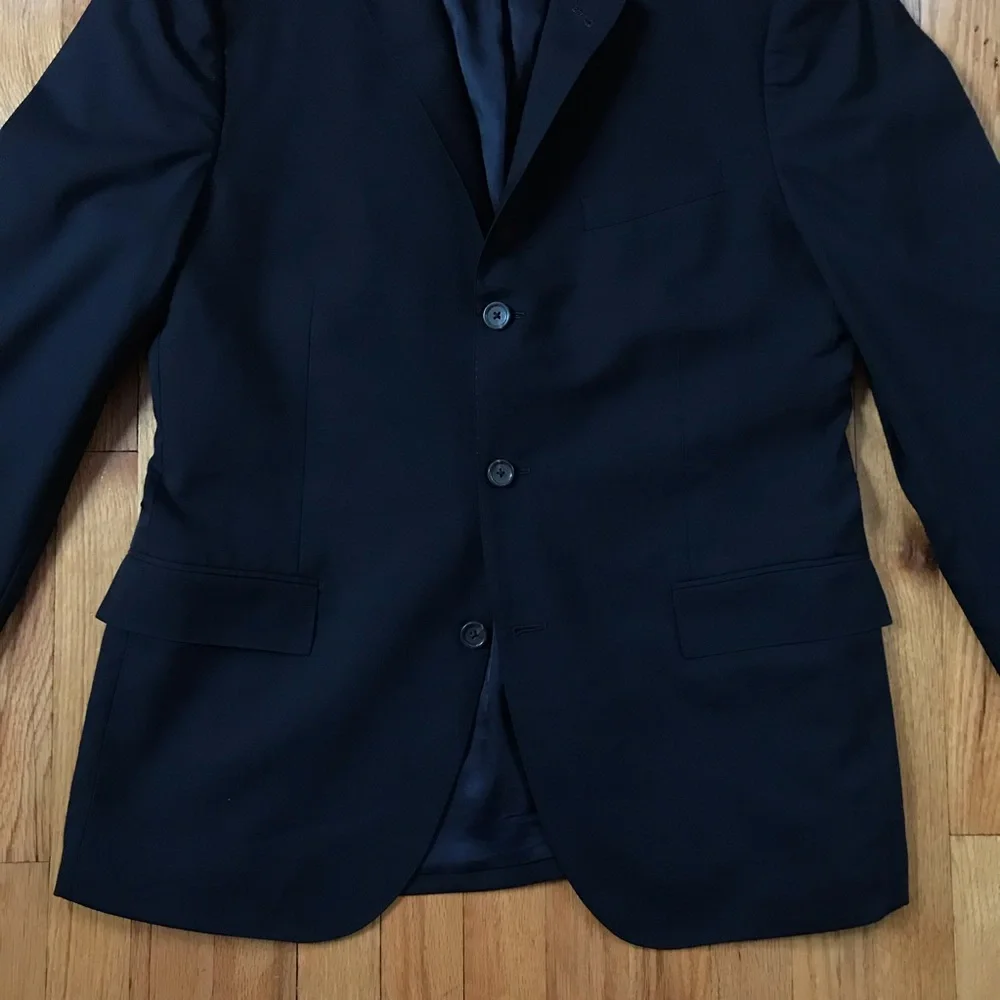 J. Crew X Loro Piana Black Ludlow Blazer Jacket Italian Wool 44R